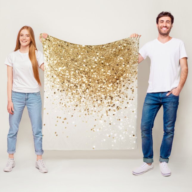 Couverture Polaire Glam de la Parties scintillant d'or Sparkling #2 (En situation)
