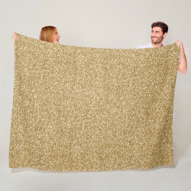 Couverture Polaire Glam Gold Glitzy Parties scintillant    (En situation)