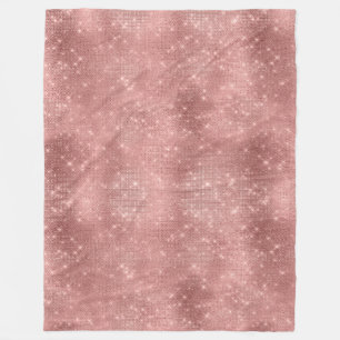 Couverture Polaire Glam Rose Gold Sparkle