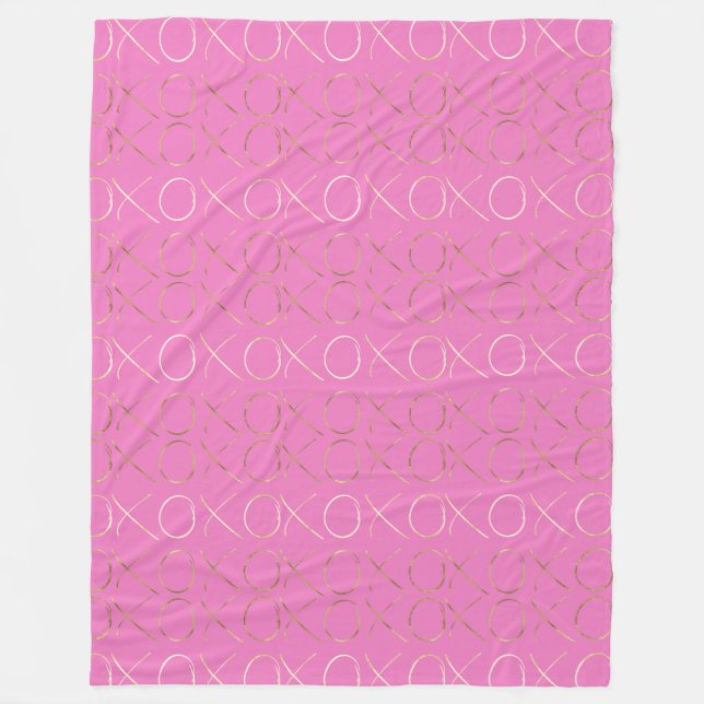 Couverture Polaire Glam XOXO Or Rose (Devant)
