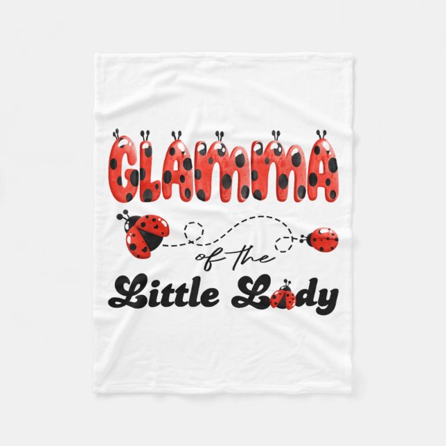 Couverture Polaire Glamma de la petite fille d'anniversaire ladybug (Devant)