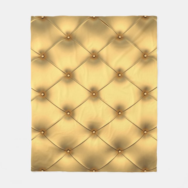 Couverture Polaire Glamour D'Or : Décor Luxueux. (Devant)