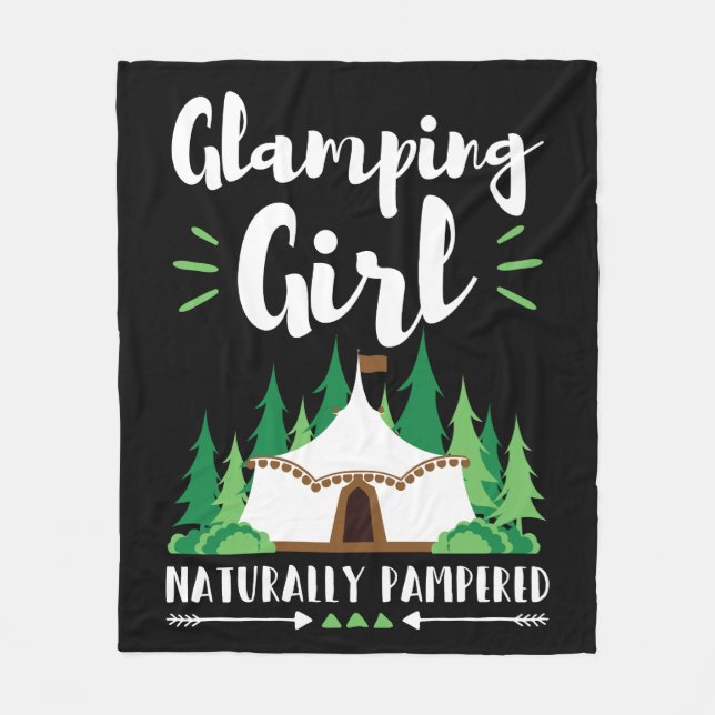 Couverture Polaire Glamping Girl Pampered (Devant)