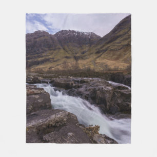 Couverture Polaire Glencoe Rivière Coe Cascade Fleece Blanche