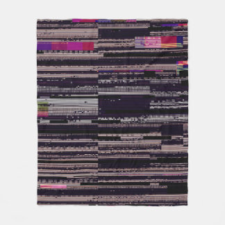 Couverture Polaire Glitched TV screen with broken pixels. Abstract fu