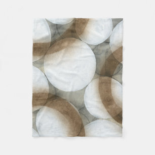 Couverture Polaire Globes blancs et cercles Brown