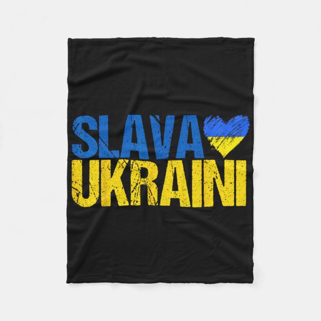 Couverture Polaire Gloire à l'Ukraine (Devant)