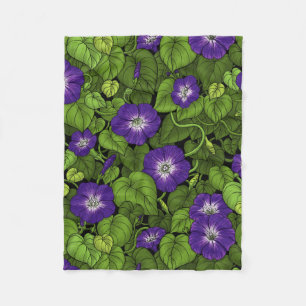 Couverture Polaire Gloire du matin en violet et vert