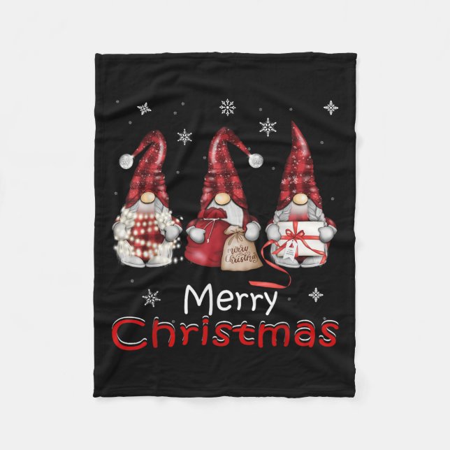 Couverture Polaire Gnome Funny Famille Chemises de Noël Femmes 2024 (Devant)