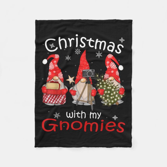Couverture Polaire Gnome Funny Famille Chemises de Noël Femmes 2024 (Devant)