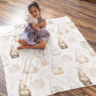 Couverture Polaire Gnome personnalisé pour enfants