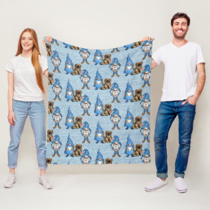 Couverture Polaire Gnomes d'aquarelle doux