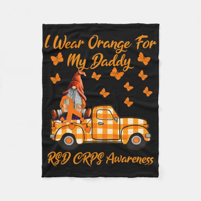Couverture Polaire Gnomes Je Porte Orange Pour Mon Papa Rsd Crps Laur (Devant)