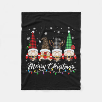 Couverture Polaire Gnomes mignons Joyeux Noël Léger Gnome Mat de fami