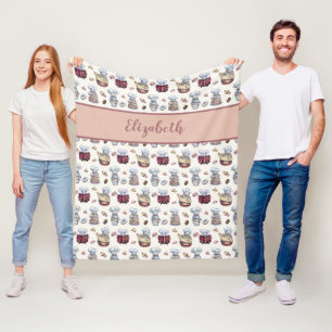 Couverture Polaire Gnomes Personnalisés Cupcakes Donuts Tendance
