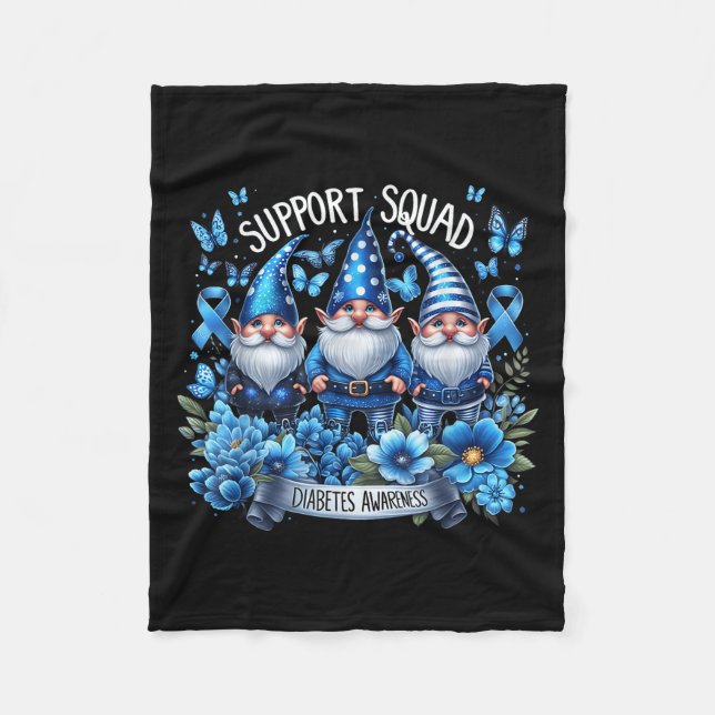 Couverture Polaire Gnomes Support Squad Blue Gnomes Diabetes Awards (Devant)