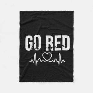 Couverture Polaire Go Red For Women, Heart Health Disease Awareness C