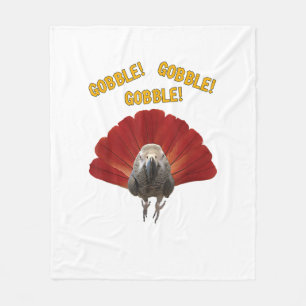Couverture Polaire Gobble ! Turquie Thanksgiving African Grey Parrot