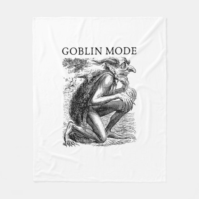 Couverture Polaire Goblin Mode Goblincore Vintage Aesthetic Funny Off (Devant)