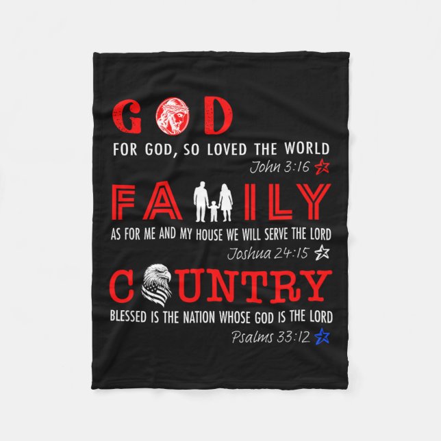 Couverture Polaire God Family Country  (Devant)
