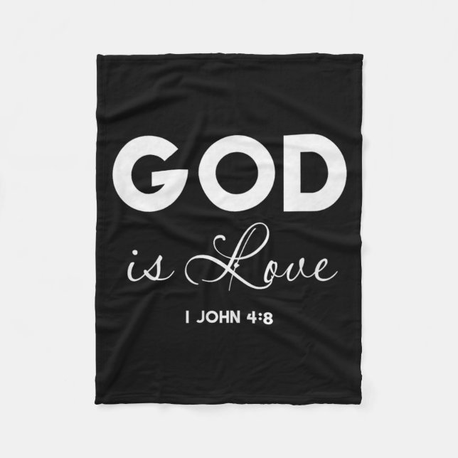 Couverture Polaire God Is Love 1 John 4_8 Bible Verse Christian Scrip (Devant)
