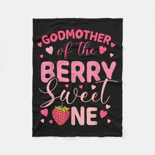 Couverture Polaire Godmother of the berry sweet one strawberry first (Devant)