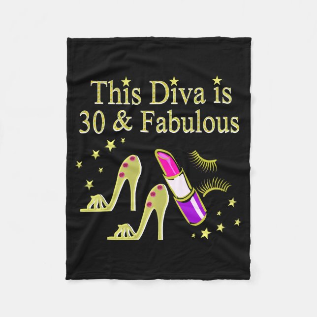 COUVERTURE POLAIRE GOLD 30 AND FABULOUS 30TH BIRTHDAY (Devant)