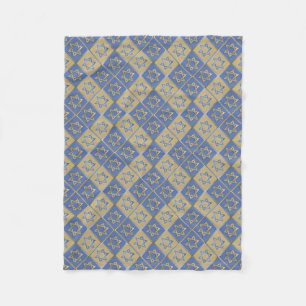 Couverture Polaire Gold Blue Star de David Art Panels