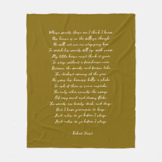Couverture Polaire Gold Brown Custom Poem Song Lyric Quote 