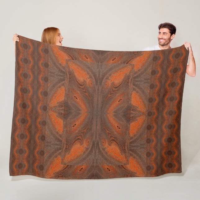 Couverture Polaire Gold Butterfly numérique (En situation)