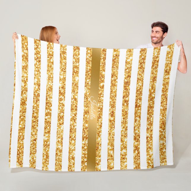 Couverture Polaire Gold Horizontal Parties scintillant Boho Popular C (En situation)