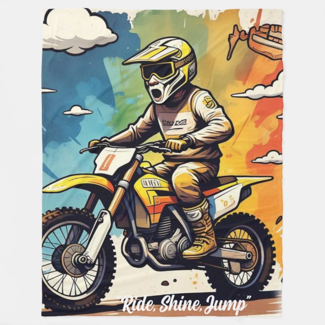 Couverture Polaire "Golden Adrenaline Ride" (Devant)