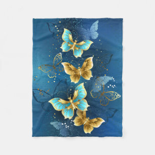 Couverture Polaire Golden butterflies