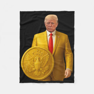 Couverture Polaire Golden Dome Trump Great American Map Patriotic 4th