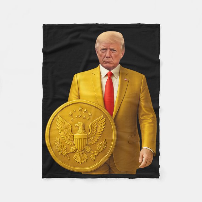 Couverture Polaire Golden Dome Trump Great American Map Patriotic 4th (Devant)