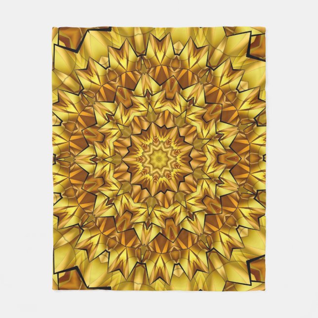 Couverture Polaire Golden Mandala Antique Abstract Design-63495 (Devant)