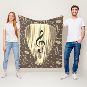 Couverture Polaire Golden Plectron - Design élégant pour les mélomane