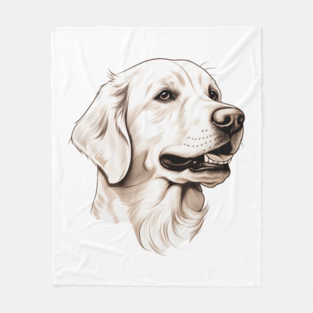 Couverture Polaire Golden Retriever 2 (Devant)