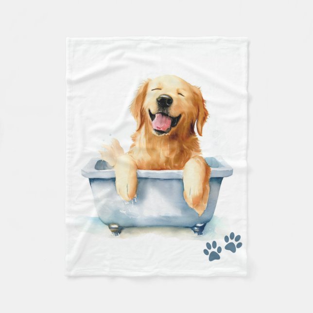 Couverture Polaire Golden Retriever Chien (Devant)