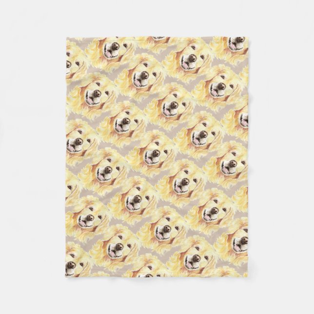 Couverture Polaire Golden Retriever chien animal animal animal aquare (Devant)