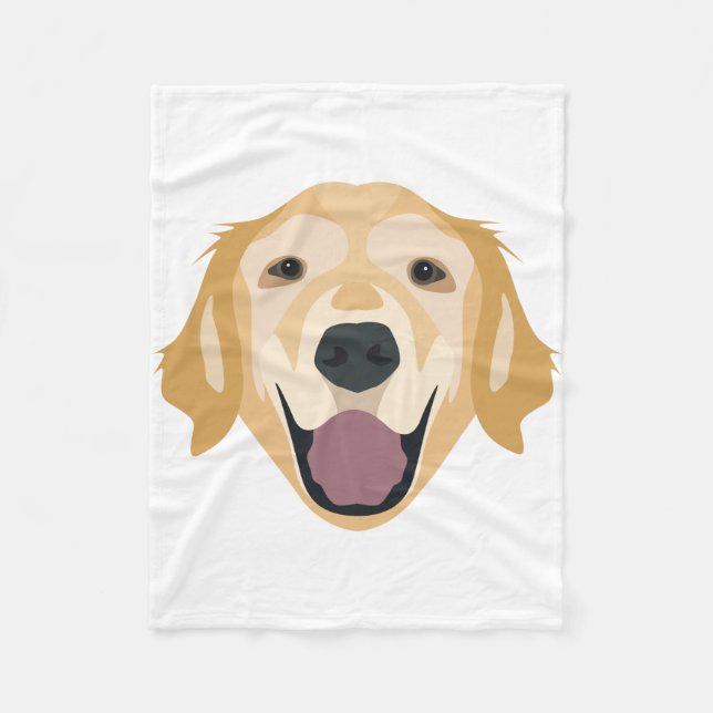Couverture Polaire Golden retriever d'illustration (Devant)