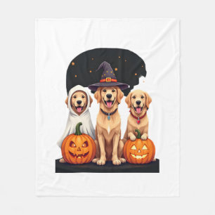 Couverture Polaire Golden Retriever Fantôme Halloween Trick Or Treat
