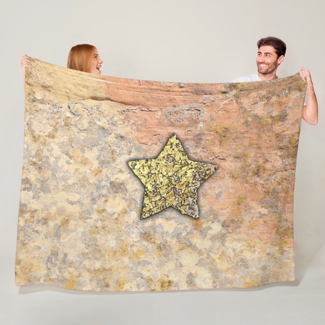Couverture Polaire Golden Star in the Rocks FLEECE BLANKET (En situation)