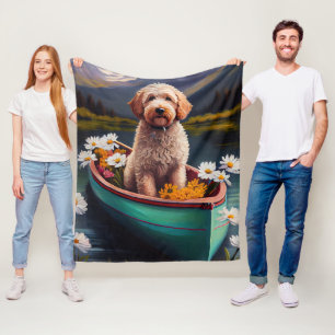 Couverture Polaire Goldendoodle sur une pagaie : Une aventure pittore