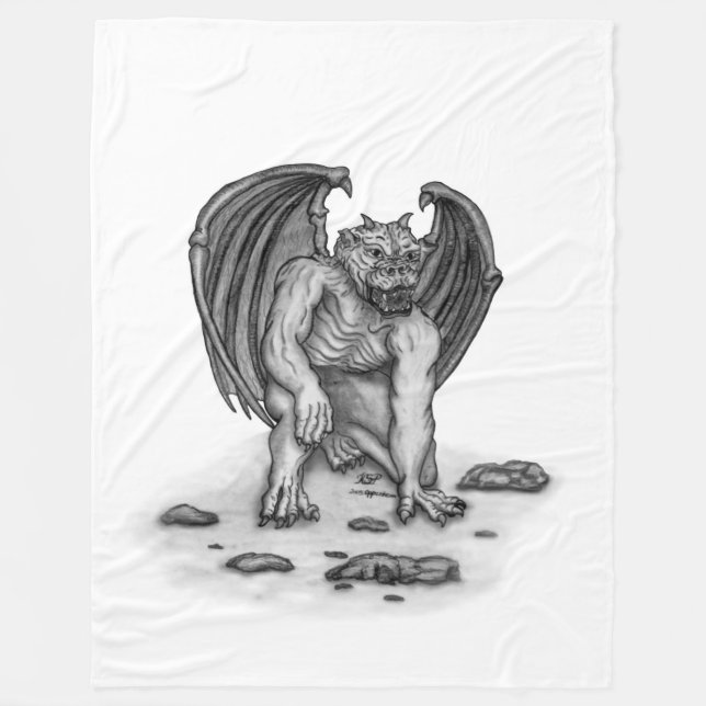 Couverture Polaire Golem Gargouille (Devant)