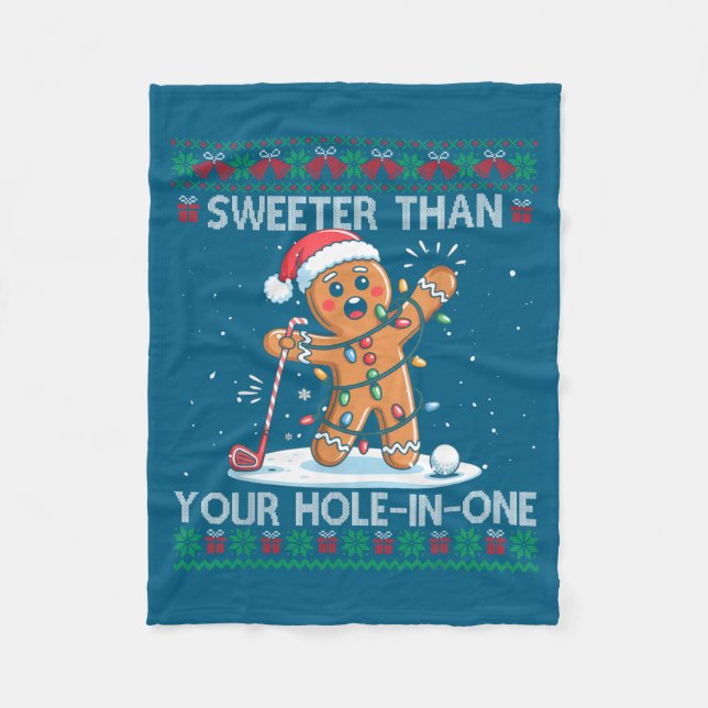 Couverture Polaire Golf Christmas Gingerbread Sweeter Than Your Hole- (Devant)