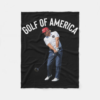 Couverture Polaire Golf drôle d'Amérique Donald Trump 2