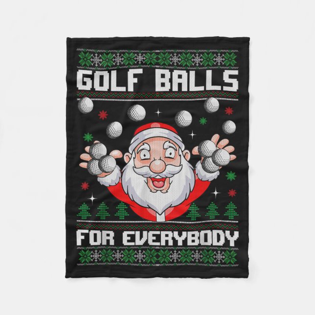 Couverture Polaire Golf For Everybody Santa Ugly Christmas Golfing  (Devant)