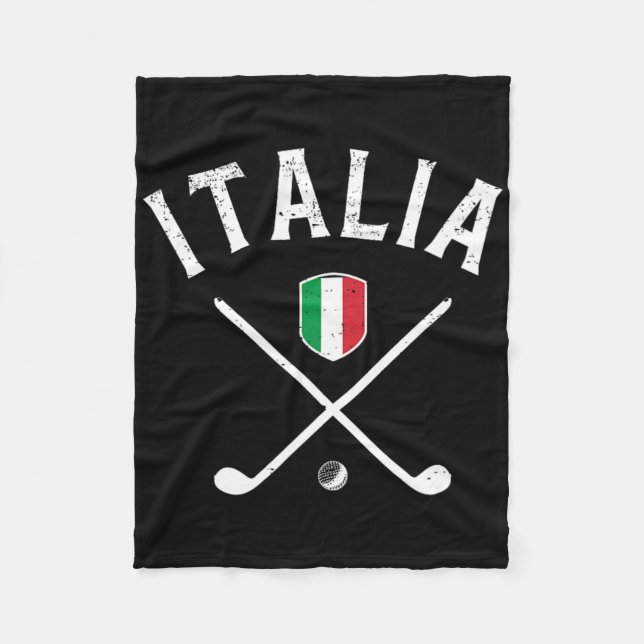 Couverture Polaire Golf Italie - Tee de golf drapeau italien  (Devant)