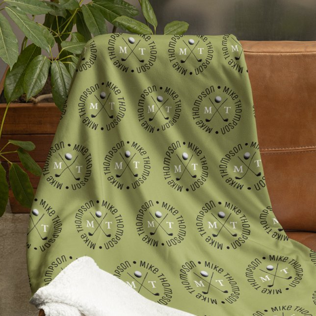 Couverture Polaire Golf Players kaki Logo Monogrammed alloto (Créateur téléchargé)